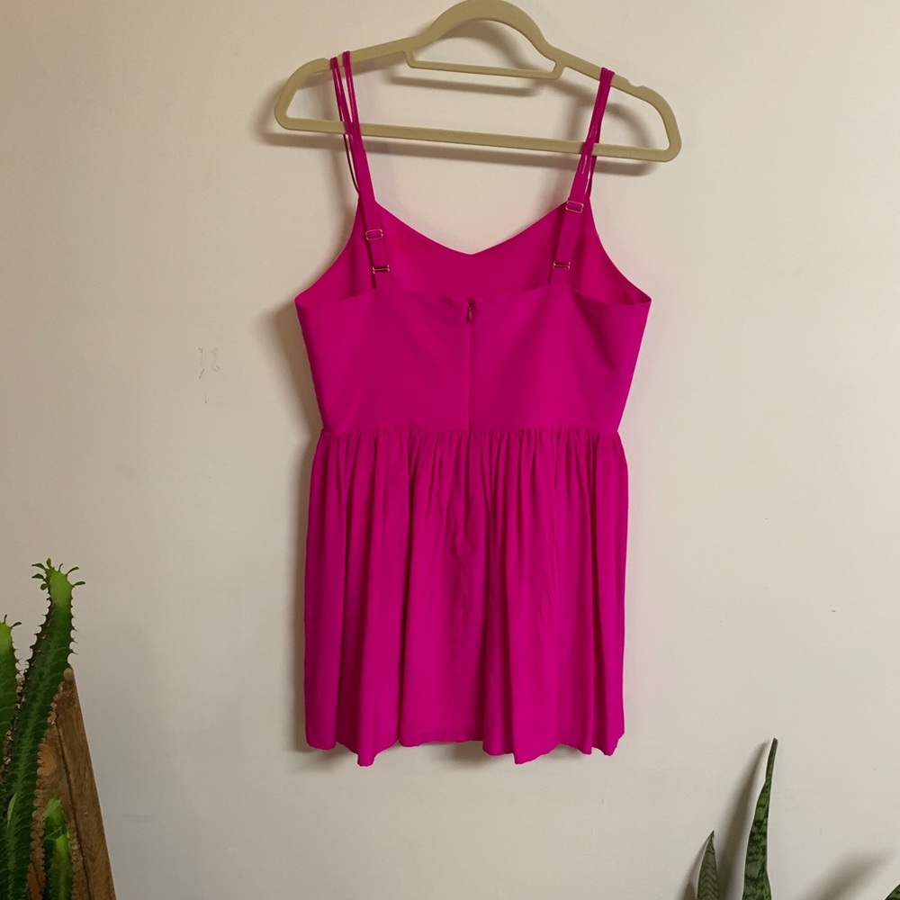 Hot pink Amanda Uprichard mini day dress